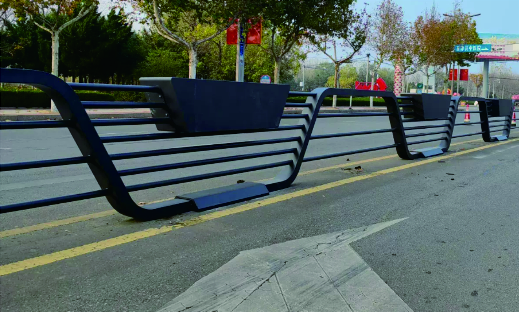 Metal Planter Fence